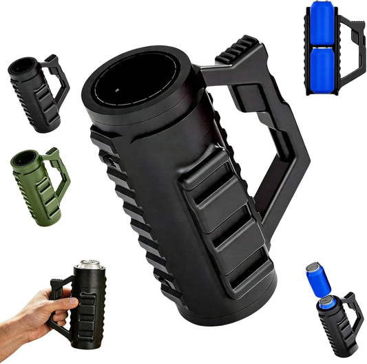 Tactical Assault Beer Can Holder – Double Can Reload Koozie for Tailgating & Outdoor Fun 🍻🔥
