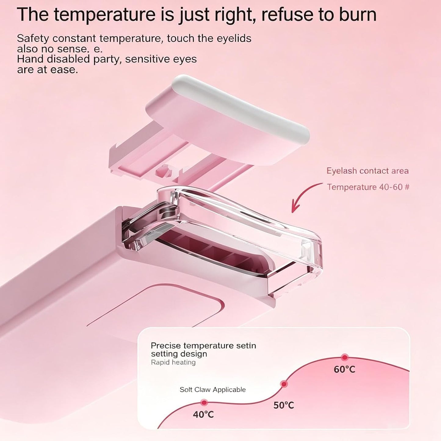 Heated Eyelash Curler, Mini Electric Eyelash Curler