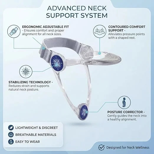 360° Adjustable Neck Support Collar With Chin Rest