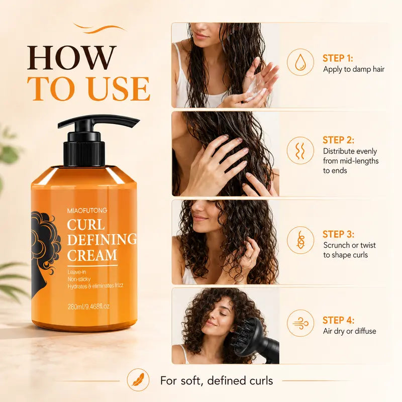 🎁Rosemary & Argan Curl Defining Cream for Soft, Bouncy Natural Curls