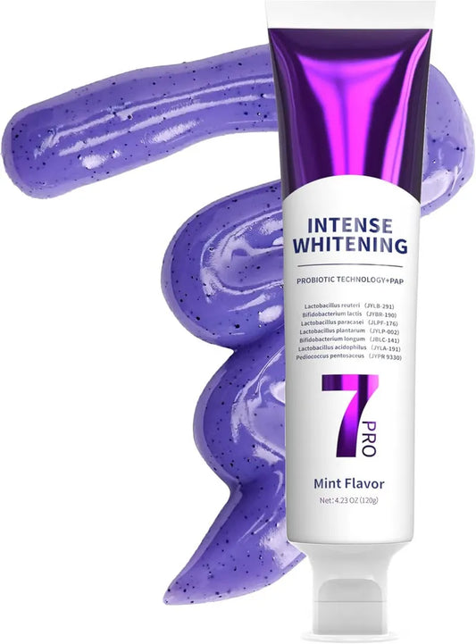New 7-Pro Intensive Toothpaste features upgraded purple probiotic formula
