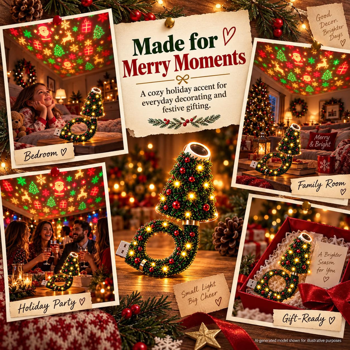 ⭐Christmas Tree Projector – Turn Any Wall Into a Christmas Wonderland