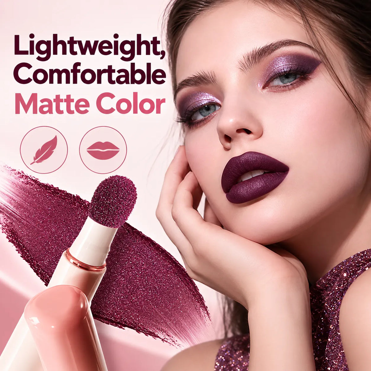🎁Cushion-Tip Matte Lip & Cheek Tint – Soft-Focus Blur Finish & Buildable Color