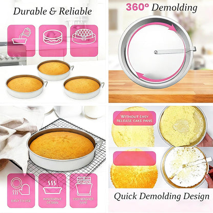 🧁 Bake Without the Struggle — 9-Inch Easy-Release Cake Pan for Cheesecake, Chiffon & More