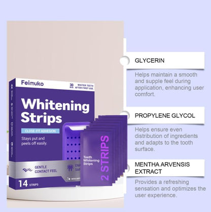 💜 Purple Teeth Whitening Strips — PAP-Powered, Peroxide-Free Brightening for a Whiter-Looking Smile