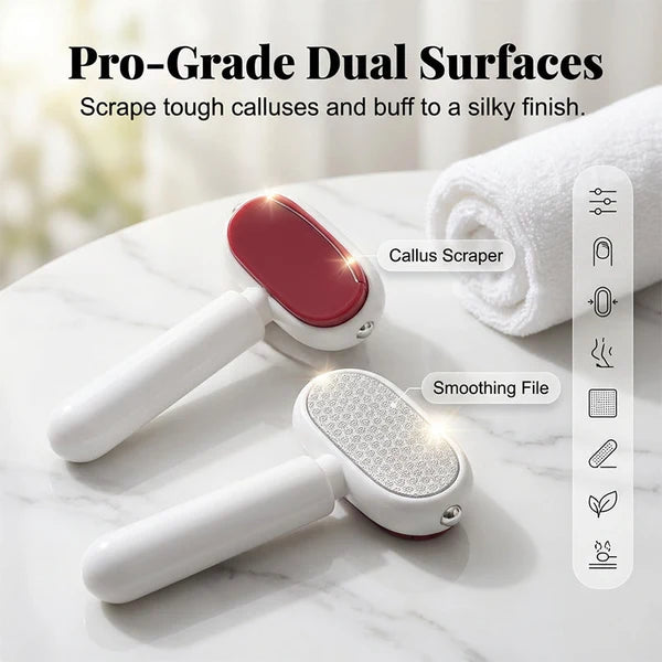 Dual-Sided Foot Callus Remover – Replaceable Stainless Steel Scraper