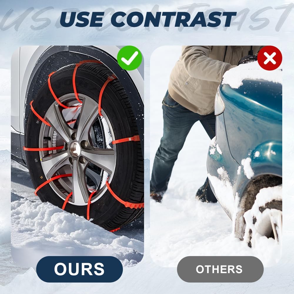 ⭐Snow Tire Chains – Extra Grip for Snowy & Icy Roads