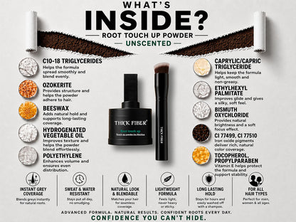 ⭐Instant Root Touch Up Powder – Cover Gray Roots & Sparse Hair in Seconds