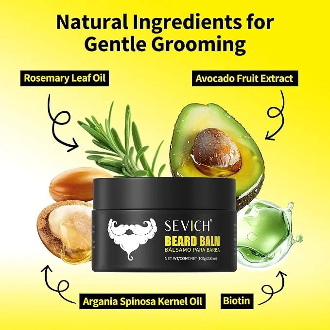 🎁Men’s Beard Balm for Softening, Styling & Frizz Control