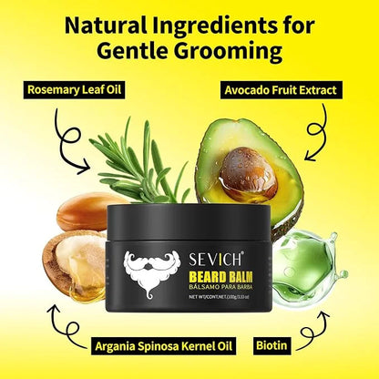 🎁Men’s Beard Balm for Softening, Styling & Frizz Control