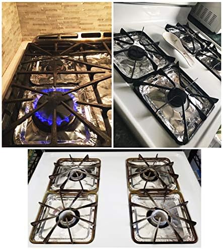 ⭐50-Pack Stove Burner Liners – Keep Your Gas Stove Cleaner with Less Effort