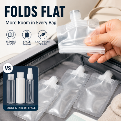 100ml Refillable Travel Pouches for Toiletries