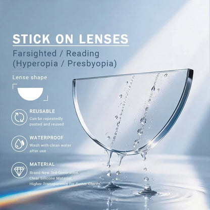 🔥Liquid Silicone Stick-On Lenses for Reading & Myopia