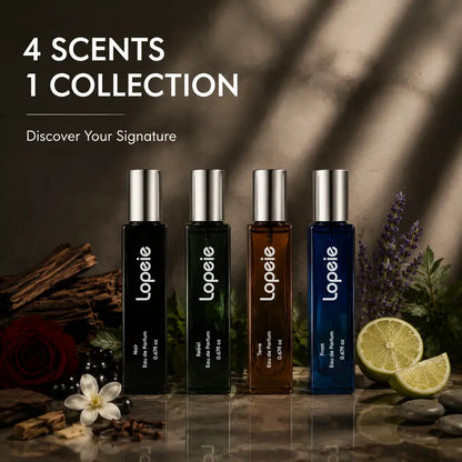 🔥Lopeie Men's Cologne Gift Set - 4x20ml Eau de Parfum Spray (Fresh & Spicy, Clean)