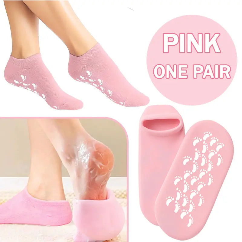 Moisturizing Socks - Silicone Socks for Dry Cracked Feet Women