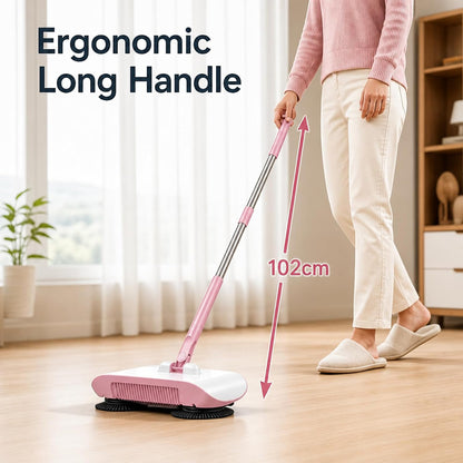 Smart Robot Vacuum Cleaner with Mop & Broom, Hand Push Sweeper