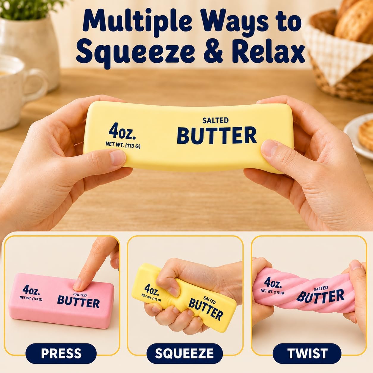 2PCS 🧈 Slow-Rising Butter Squishy Toys
