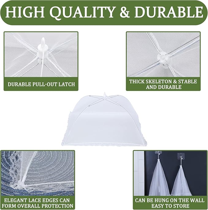 Foldable Food Cover, Mesh Food Cover, Picnic Supplies