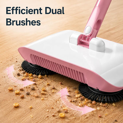 Smart Robot Vacuum Cleaner with Mop & Broom, Hand Push Sweeper