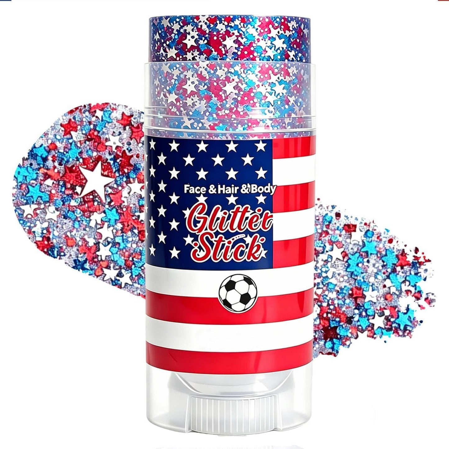 Patriotic Face & Body Glitter Stick, Hair Glitter for Independence Day