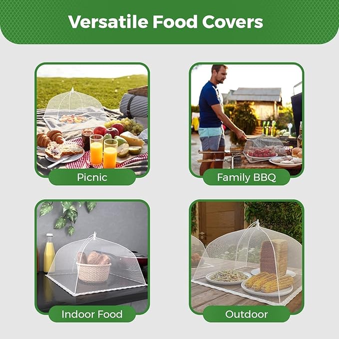 Foldable Food Cover, Mesh Food Cover, Picnic Supplies