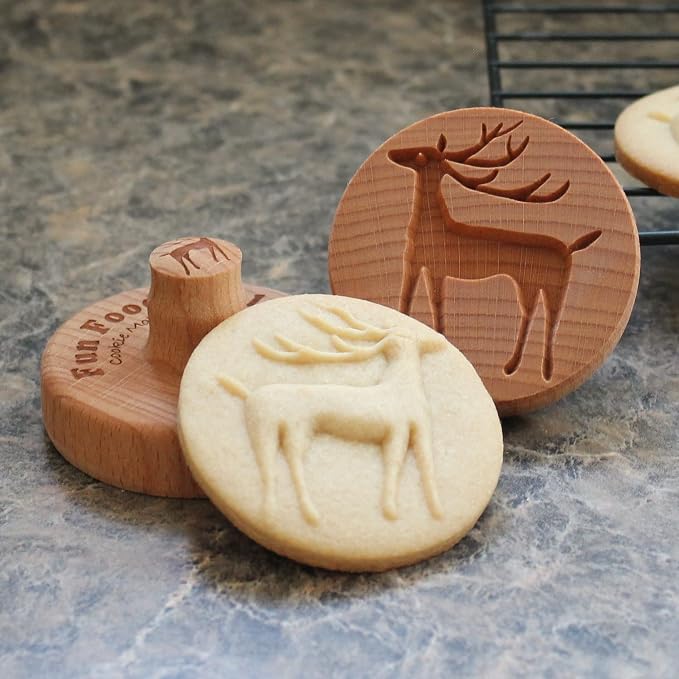 🔥Wood Cookie Stamp, 2.5 Inch