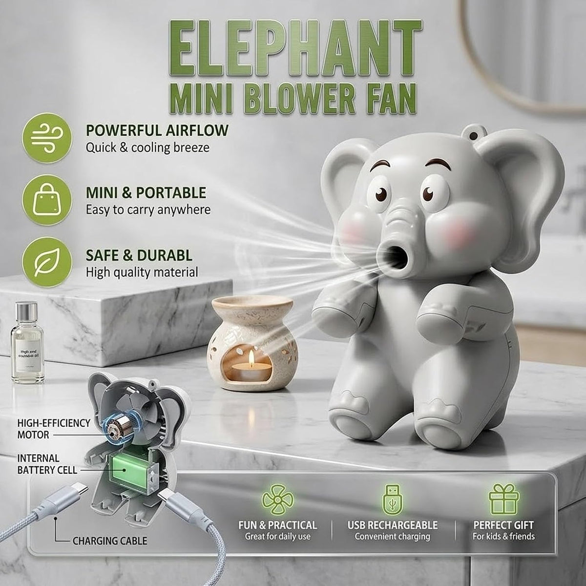 Ventilador enfriador de alimentos para bebés