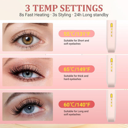 Heated Eyelash Curler, Mini Electric Eyelash Curler