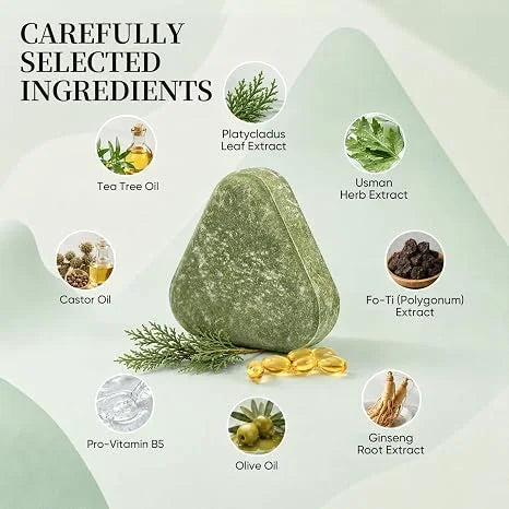 🎁Herbal Shampoo Bar For Thinning Hair &amp; Scalp Care