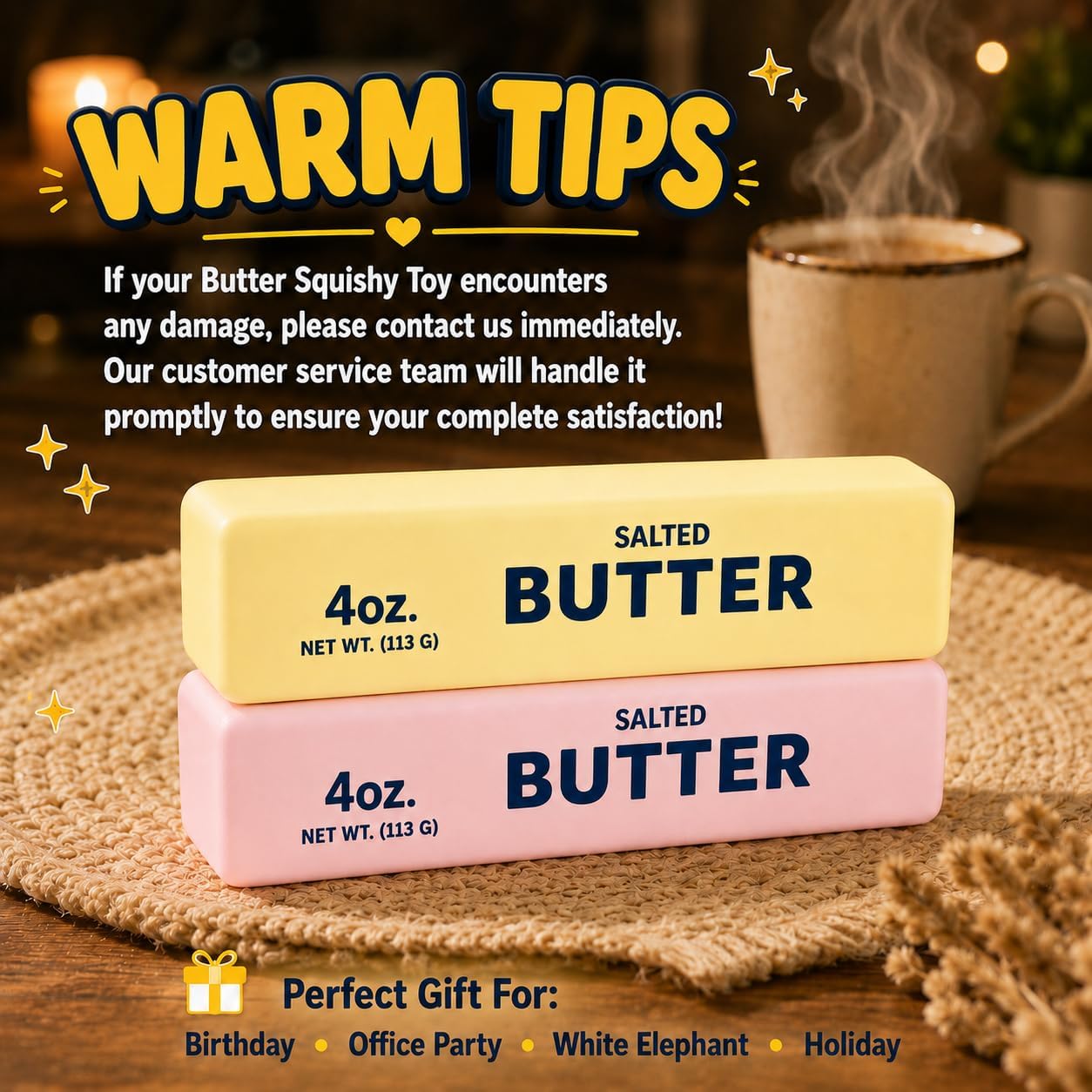 2PCS 🧈 Slow-Rising Butter Squishy Toys