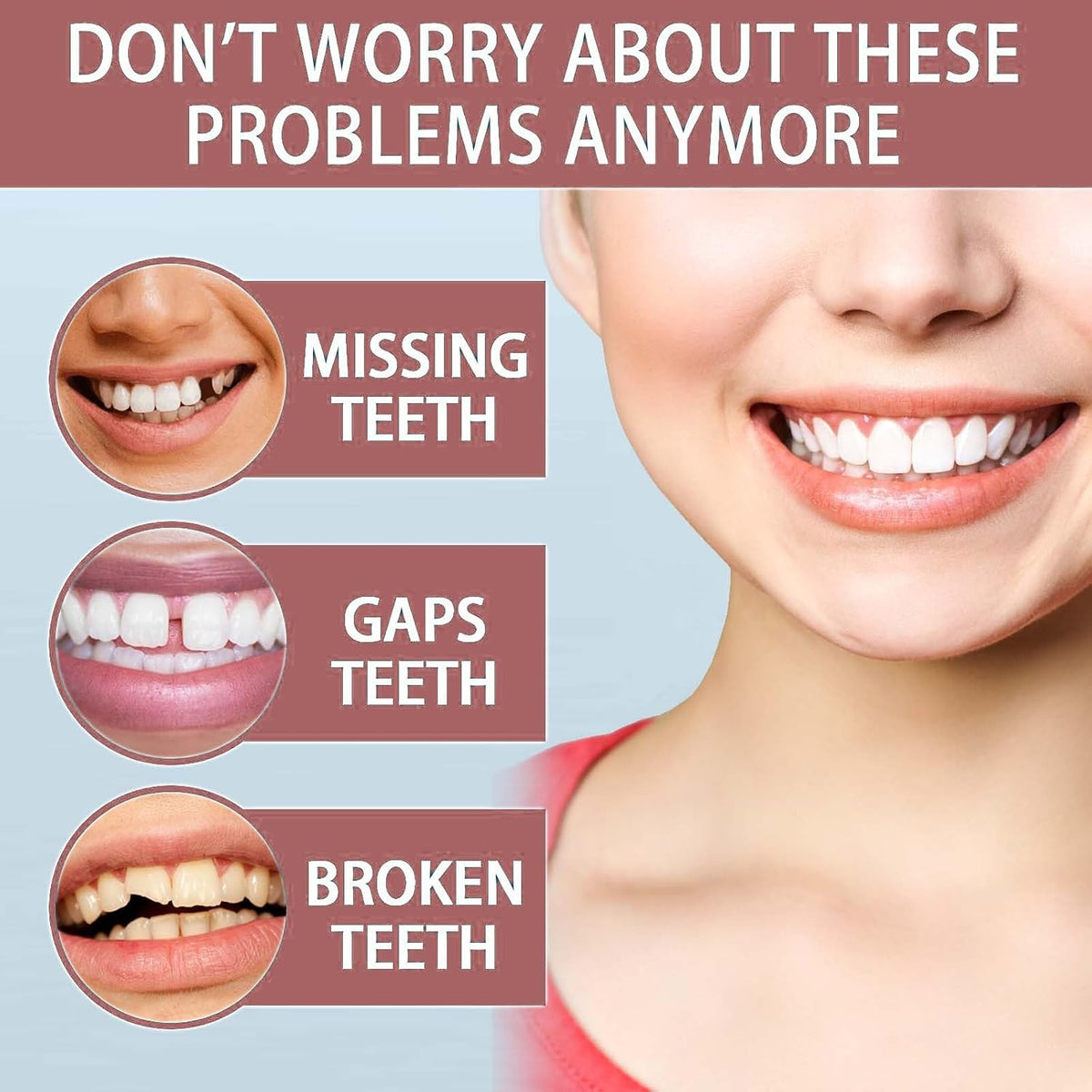 ❤️Temporary Snap-On Veneers – Removable Smile Covers