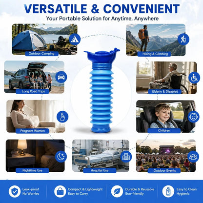 🎁Portable Collapsible Urinal – 750ml Emergency Pee Bottle for Travel & Camping