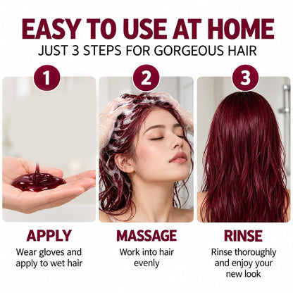 ❤️3-in-1 Gray Coverage Hair Dye Shampoo – Deep Brown, 13.6 fl oz