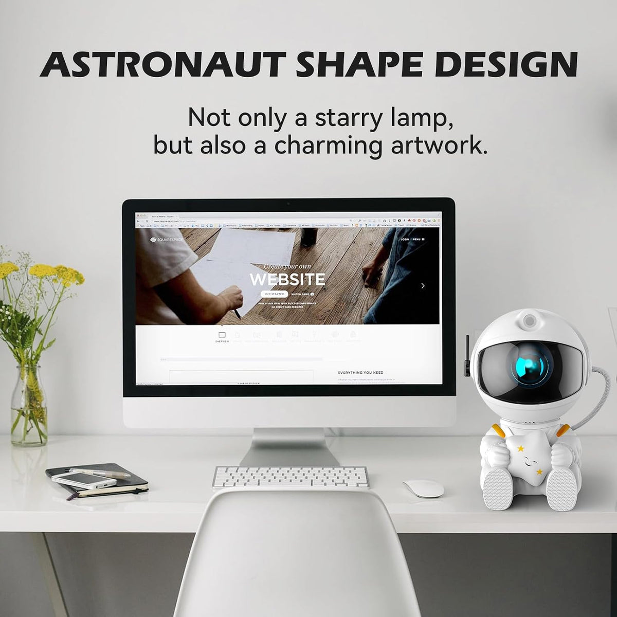 🎁LED Astronaut Galaxy Star Projector With 360° Adjustable Head