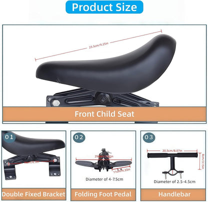 Front-Mounted Kids Bike Seat Set