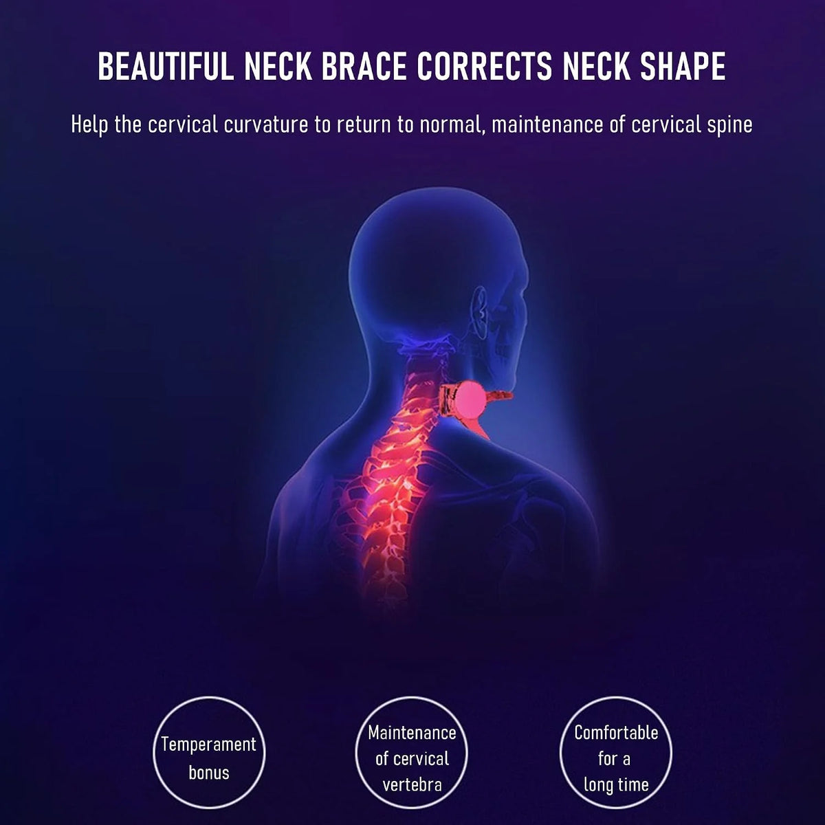 360° Adjustable Neck Support Collar With Chin Rest