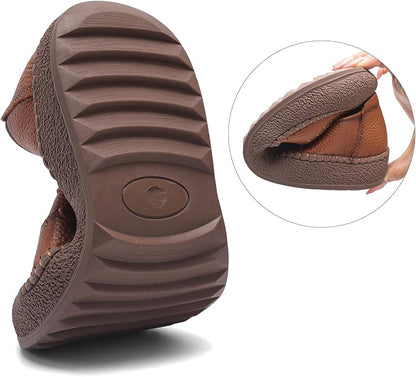 🔥 Women's Genuine Leather Slip On Loafers