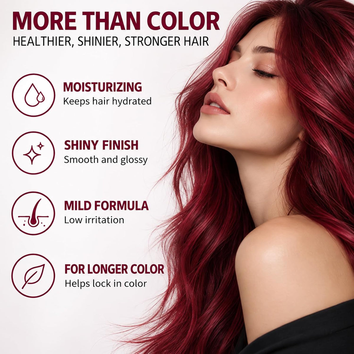 ❤️3-in-1 Gray Coverage Hair Dye Shampoo – Deep Brown, 13.6 fl oz