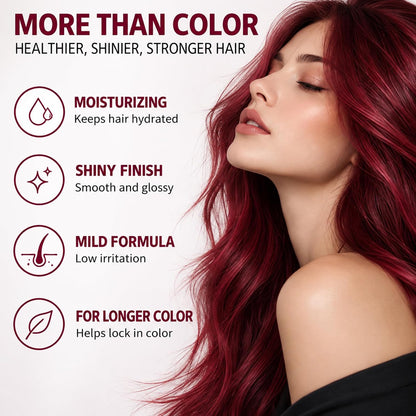 ❤️3-in-1 Gray Coverage Hair Dye Shampoo – Deep Brown, 13.6 fl oz