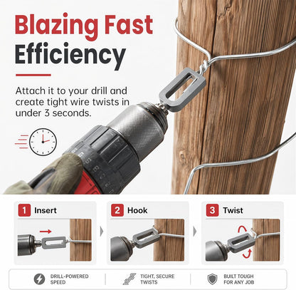 Professional Rebar Tie Wire Twisting Tool for Drills
