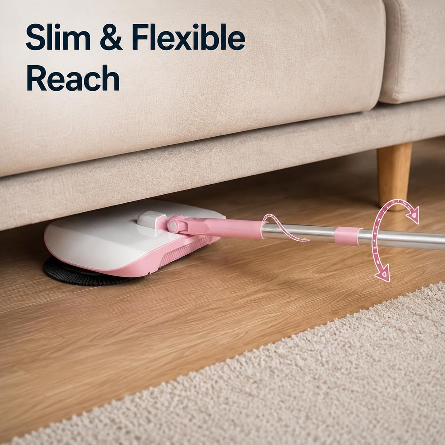 Smart Robot Vacuum Cleaner with Mop & Broom, Hand Push Sweeper