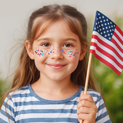 Patriotic Face & Body Glitter Stick, Hair Glitter for Independence Day