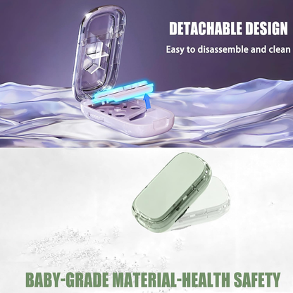 Portable Precision Pill Cutter & Organizer for Small Pills