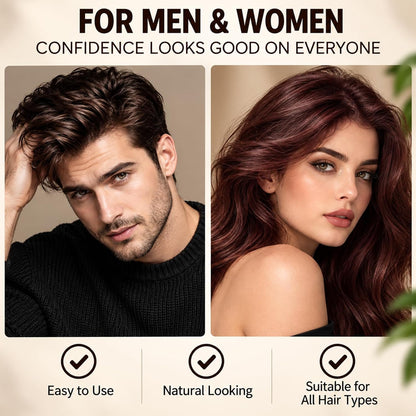❤️3-in-1 Gray Coverage Hair Dye Shampoo – Deep Brown, 13.6 fl oz