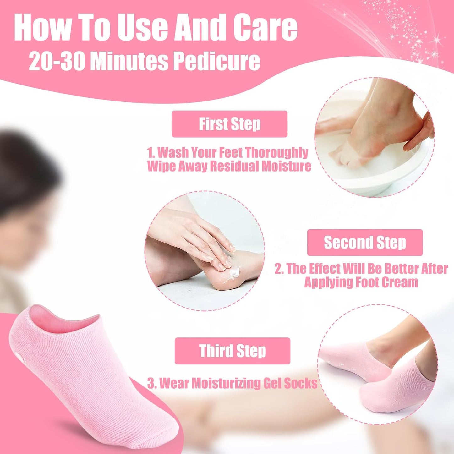 Moisturizing Socks - Silicone Socks for Dry Cracked Feet Women