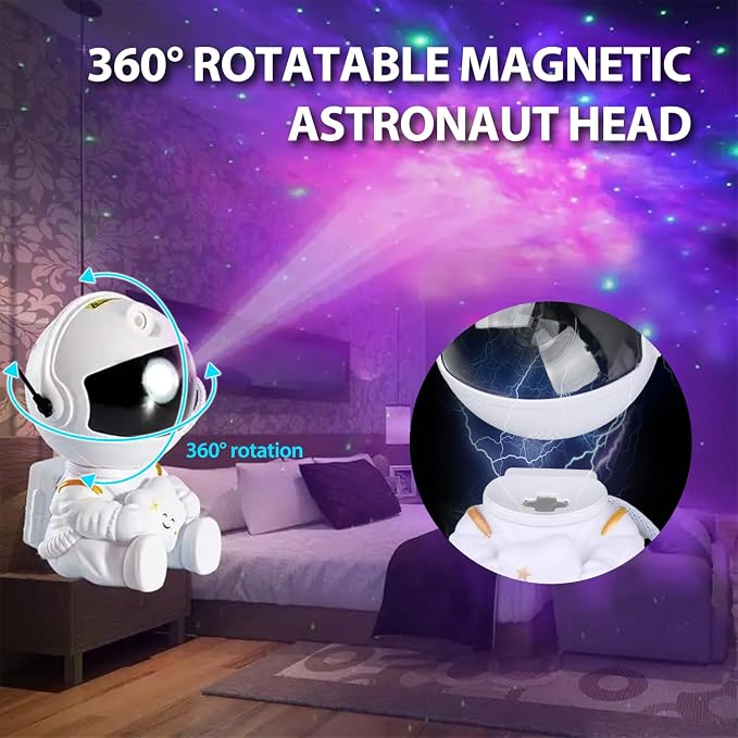 🎁LED Astronaut Galaxy Star Projector With 360° Adjustable Head