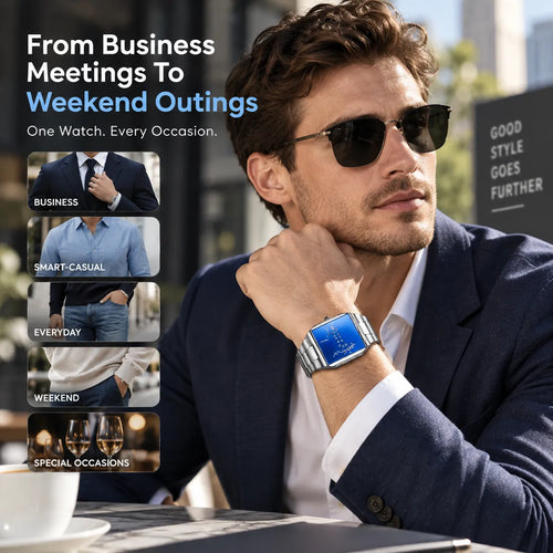 🎁Modern Square Dial Men's Quartz Watch