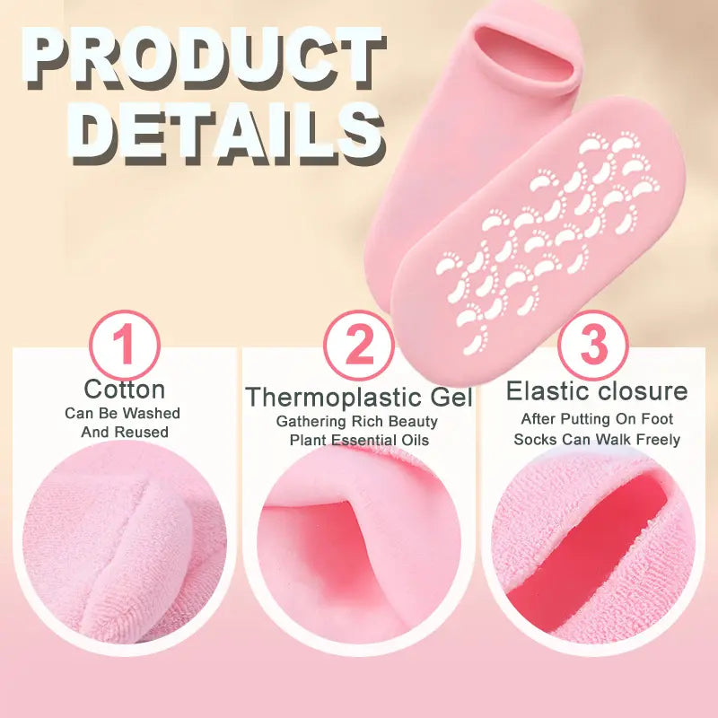 Moisturizing Socks - Silicone Socks for Dry Cracked Feet Women