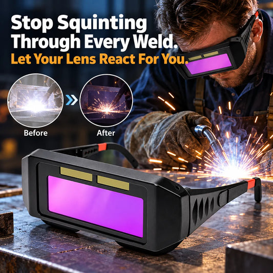 Solar Auto-Darkening Welding Goggles – Adjustable Eye Protection