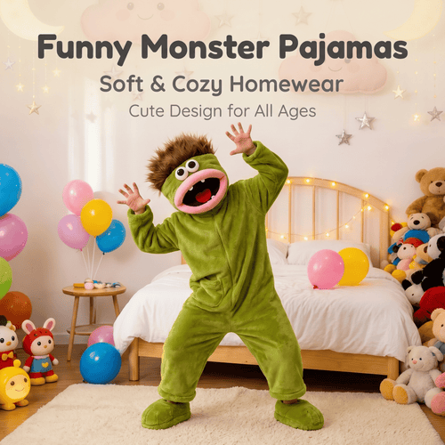 Funny Adult Onesie Pajamas. Soft Fleece Loungewear with Playful Design. Unisex Oversized Fit